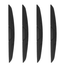 4pcs Car Door Edge Guards Protectors Silicone Side Door Edge Trim Strip Black