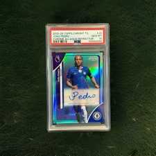 2026 Topps Chrome Premier League EPL Chelsea Joao Pedro Auto Aqua /199 PSA 10