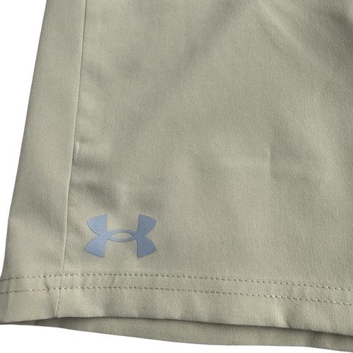 Under Armour UA Youth Size 18 Loose Fit Khaki Polyester Boy Shorts Beige Comfort - Picture 2 of 9