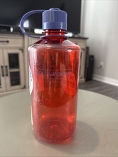 Nalgene Sustain 32oz Narrow Mouth Water Bottle BPA-Free Marmalade Orange New!