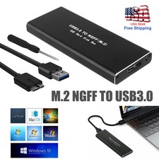 M.2 SATA SSD Enclosure USB 3.0 Tool-Free Installation for 2230 2242 2260 2280