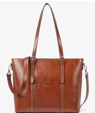 BOSTANTEN Leather Laptop Bag Work Tote for Women Shoulder Handbag Briefcase 15.6