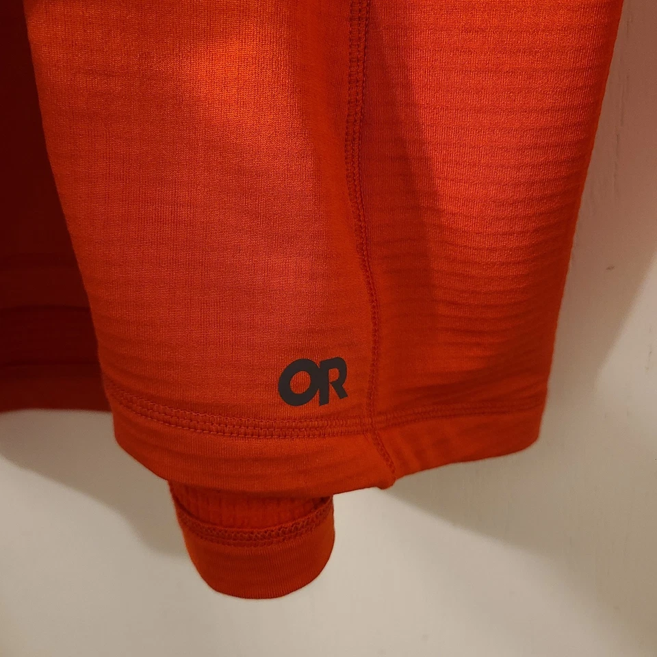 Pullover Outdoor Research Vigor para mujer M mediano 1/4 cremallera polar rejilla gofre rojo Foto 2 de 4