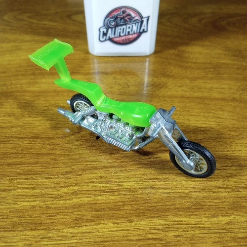 Vintage Hot Wheels RRRumblers High Tailer Green USA 1971 Redline Era Motorcycle
