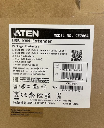 New: Aten CE700A USB KVM Extender