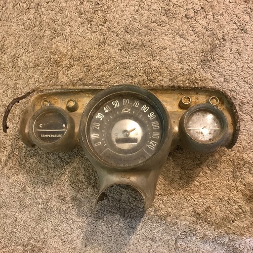 Vintage 1957 Chevy Bel Air Dash Speedometer Fuel Temperature Gauge