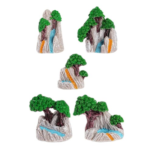 5 Pcs Micro Landscape Decoration Garden Miniature Figurines Accessories