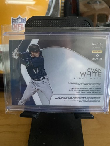 2021 Panini Spectra Jersey /199 Evan White #105 Rookie Auto RC - Bild 2 von 2