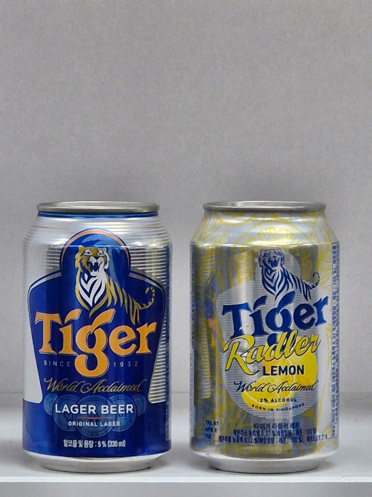 Lata de cerveza coleccionable de diseño familiar TIGER'S vacía 330 ml. Juego...