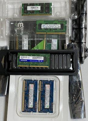 LOT OF COMPUTER MEMORY MODULES, USED, 10 PCS.  128MB, 256MB, 512MB, 1GB, 2GB