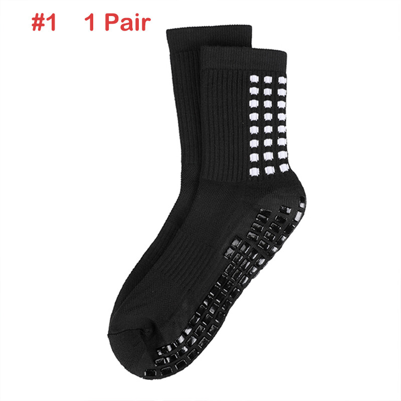 3 Pair Anti Slip Non Skid Slipper Hospital Socks with grips for Adults