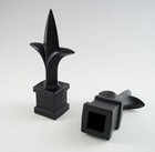 50 EACH (5/8-INCH) BLACK PLASTIC PICKET FENCE FINIAL TOPS 1-50-58 TRIAD SPEAR
