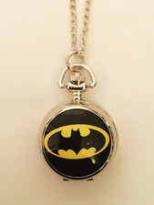 DC Comics The BATMAN Symbol Logo Pendant Watch on 30" Chain