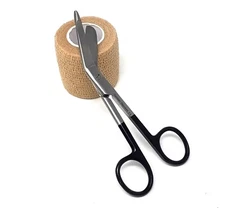 Khaki 1PC 2" Self Adherent Cohesive Wrap + 5.5" Medical Bandage Scissors Black