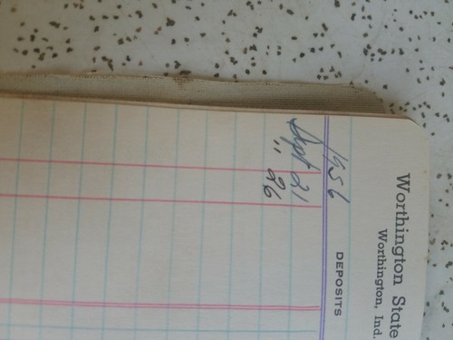 1965 WORTHINGTON STATE BANK Check and Check Stubs, Worthington, In. - Picture 6 of 8