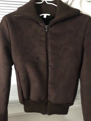 Fur Kookai Jackets KOOKAI Faux Fur Lined Bomber Jacket, Made In