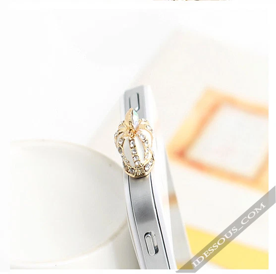 Handy Schmuck Diamant AAA Krone Staubschutz 3,5mm Headset Stöpsel Iphone Galaxy - Bild 2 von 4