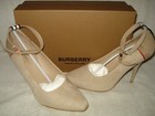 100% AUTHENTIC NEW WOMEN BURBERRY KITON ABICY BEIGE SUEDE HEELS/PUMPS US 9 — photo 2