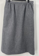 Pendleton Gray Skirt Sz 10 100 Virgin Wool Vintage Woolen Mills