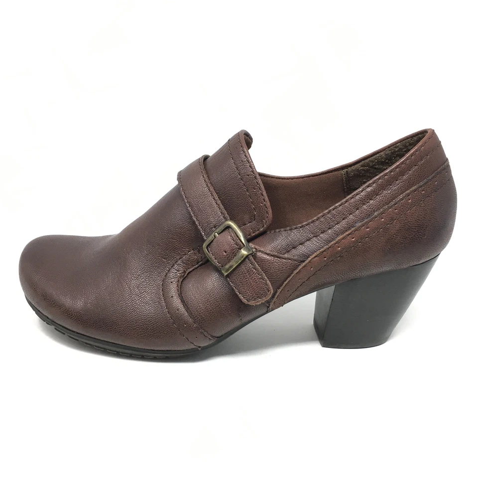 Женские голые ловушки Haydon сабо ботинок размер 9,5 M коричневый кожаный скольжения на S5 - Изображение 4 из 4