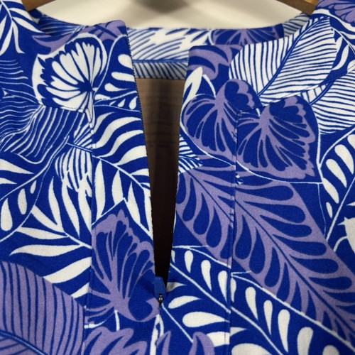 Coolibar Hokulani Ruche Badeshirt Baja blau Vista Palme Damengröße Small - Bild 5 von 6