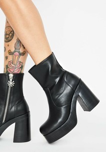 迪莉娅 S 黑板的供词厚底靴 尺寸10 Dollskill 女式90s 复古 Ebay