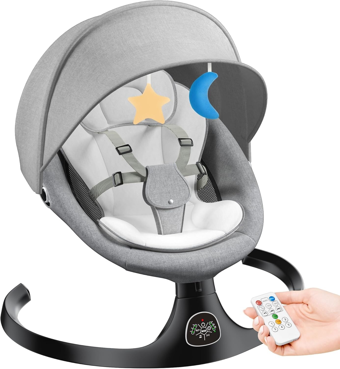 Kmaier Electric Baby Swing for Infants, Baby Rocker for Infants with 5 Speeds, 1