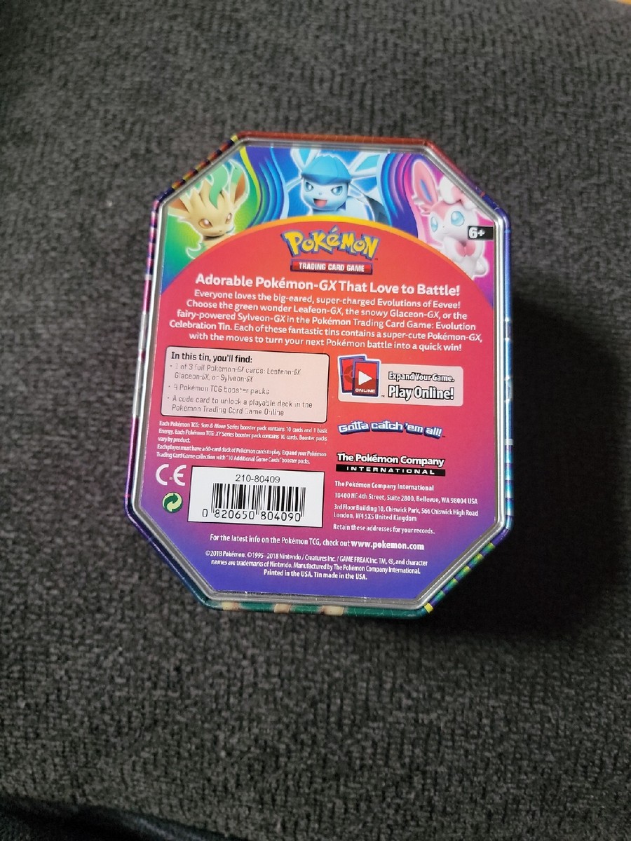 Pokmon Empty Tin - Evolution Celebration Tin Glaceon - Tin Only, No Cards
