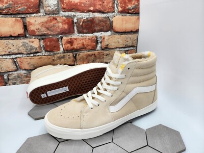 Vans Sherpa SK8 Hi Cozy Hug Warm Biscotti Cream Sneakers New Men's