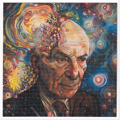 Hofmann's Psychedelic Brain Blotter Art Acid Art Sheet Poster Print