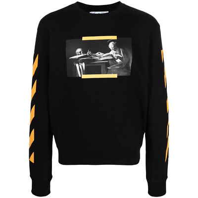 OFF-WHITE Caravaggio Painting Sweatshirt Black/Yellow | eBay