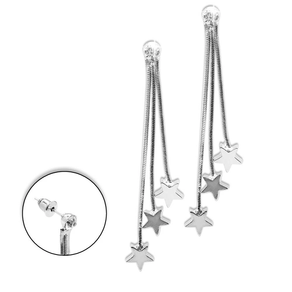 Orecchini Lunghi A Farfalla Viola Con Nappa E Zirconi, Gioielli Eleganti Per Donna, Idea Regalo Sposa