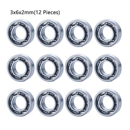12pz cuscinetti acciaio 3X6X2mm per WPL C14 C24 C34 C44 MN D90 MN-90 MN99S RC Auto - Foto 5 di 6