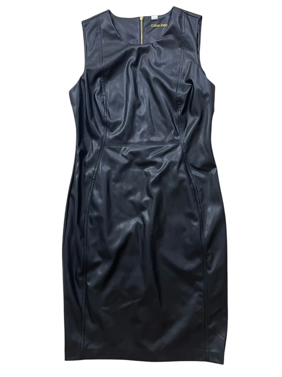 Calvin Klein Knee Length Faux Leather Dresses for Women for sale | eBay