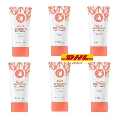 6X GMEELAN Gluta Whitening Lazy facial Cream Long Term Makeup 10S Whiten 30g.