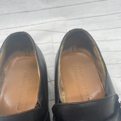 J.M. Weston Black Single Monk Strap Leather Mens Dress Shoes  display picture 3