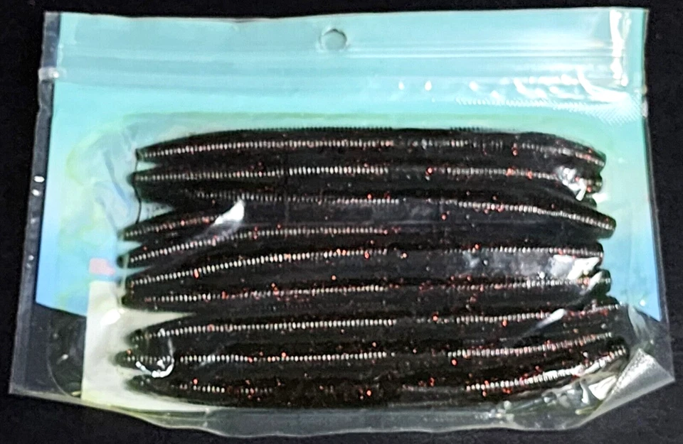 Sandía GARY YAMAMOTO 5" YAMASENKO 9-10-208 con cebo rojo y negro ¡NUEVO!!! 10ct Foto 4 de 4