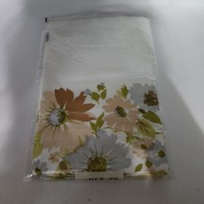 flannel backed vinyl tablecloth vintage new 52 x 70 Spring Summer picnic