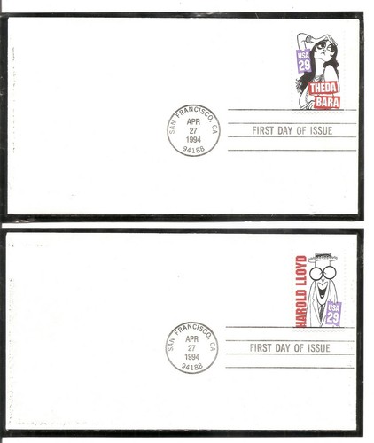 US SC # 2819-2828 Silent Screens Stars FDC. No Cachet - Picture 3 of 4