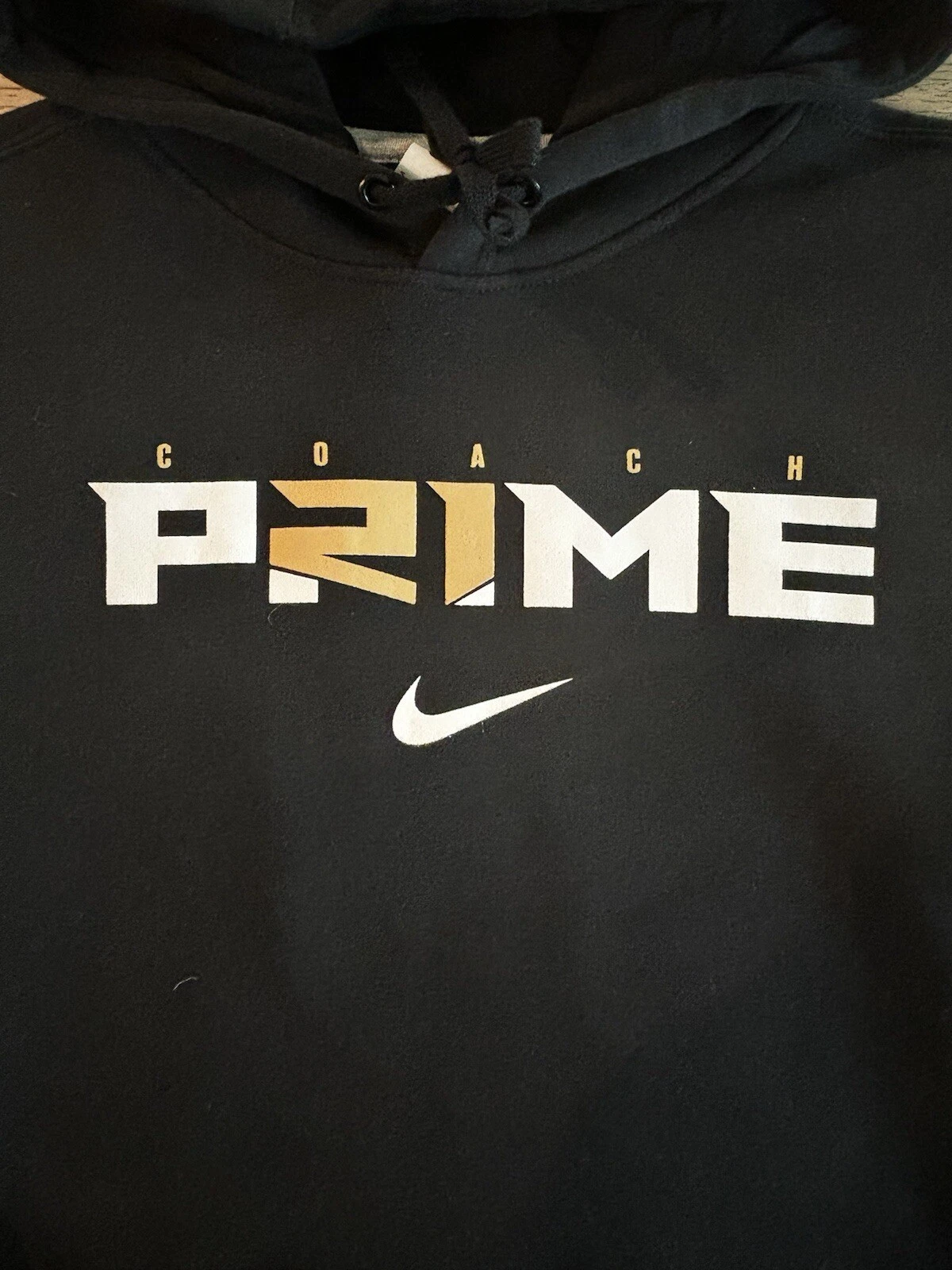 Felpa con cappuccio Nike Colorado Buffaloes Coach Prime Deion Sanders uomo piccola nuova con etichetta