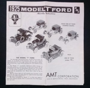AMT 1925 & 1936 Ford Original Instructions