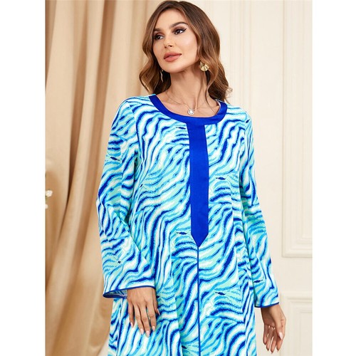 Muslim Floral Kaftan Islamic Women Maxi Dress Ramadan Dubai Caftan Moroccan Gown - Picture 158 of 216