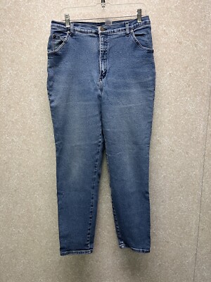 JUST MY SIZE Women’s Jeans Size 16W Blue Stretch Pants Classic Fit Denim  Zipper