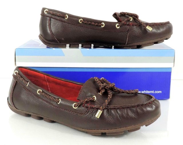 womens white driving moccasins