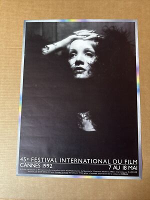 CANNES FILM FESTIVAL 1992 MARLENE DIETRICH ORIGINAL FRENCH ROLLED POSTER