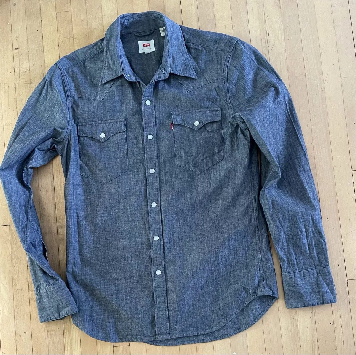 LEVIS Chambray Western Shirt Pearl Snaps