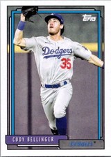 2021 Topps Update #T92-24 Cody Bellinger 1992 Topps Redux Red Border #/70