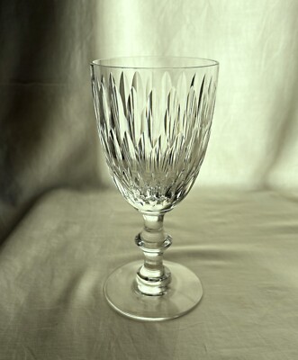 Hawkes crystal water glass. 1950s, Eardley. Stem 7330, with wafer. 6.75'' high,