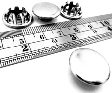 7/16" Hole Fit Cap Round Nickel Plated Steel Cap Plug For 7/16" Hole All Weather