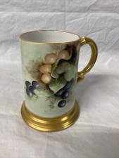 M.Z. (Mortiz Zdebauer) Austria Tankard Mug Grapes Gold Gild See Pics